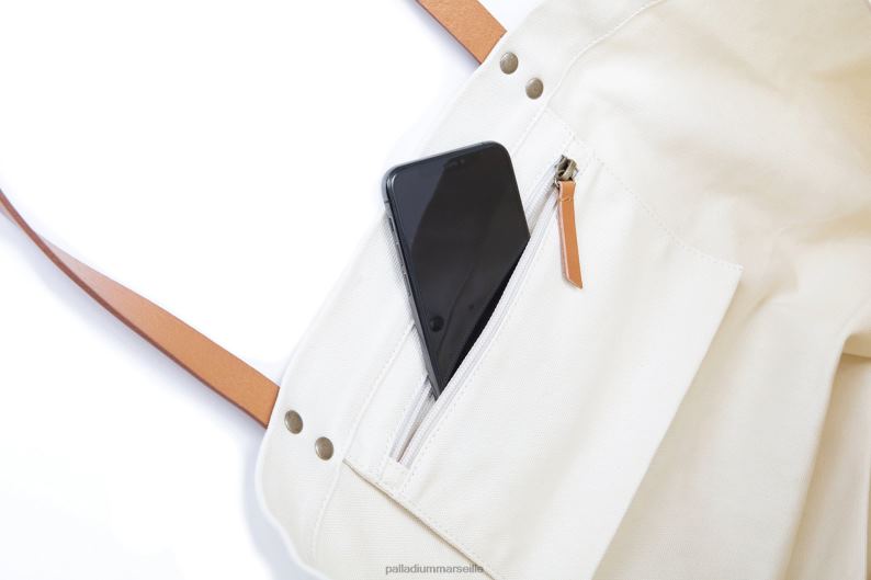 unisexe sac cabas rond à logo PJVRJ325 Palladium Ivoire Sacs