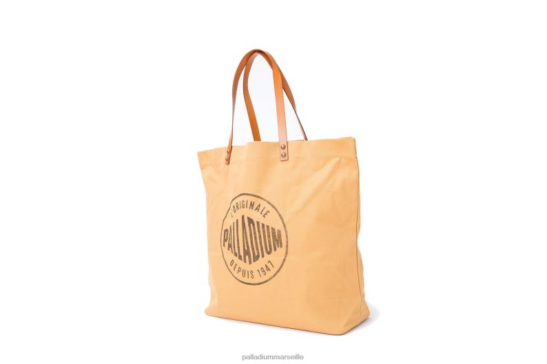 unisexe sac cabas rond à logo PJVRJ326 Palladium chameau Sacs