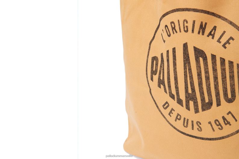 unisexe sac cabas rond à logo PJVRJ326 Palladium chameau Sacs