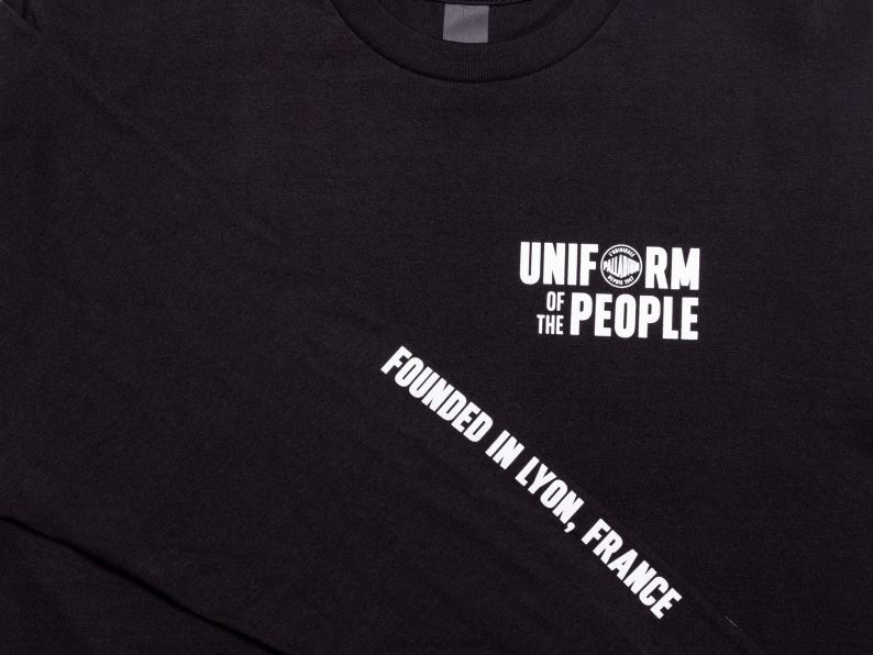 enfants t-shirt uop long slv PJVRJ345 Palladium noir vêtements