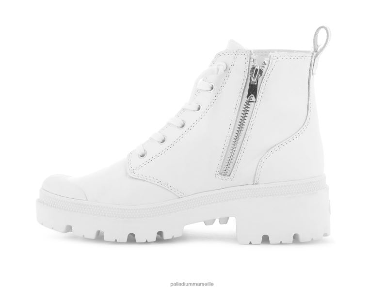 femmes cuir pallabase PJVRJ224 Palladium blanc noir bottes