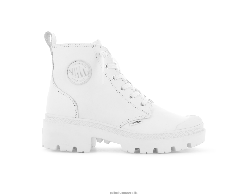 femmes cuir pallabase PJVRJ262 Palladium blanc bottes