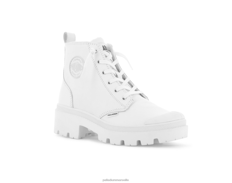 femmes cuir pallabase PJVRJ262 Palladium blanc bottes
