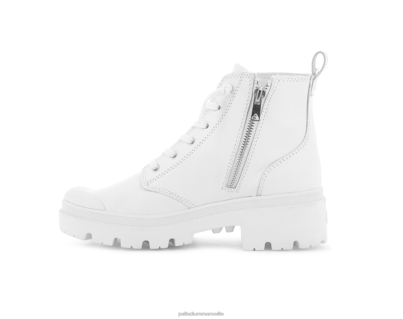 femmes cuir pallabase PJVRJ262 Palladium blanc bottes