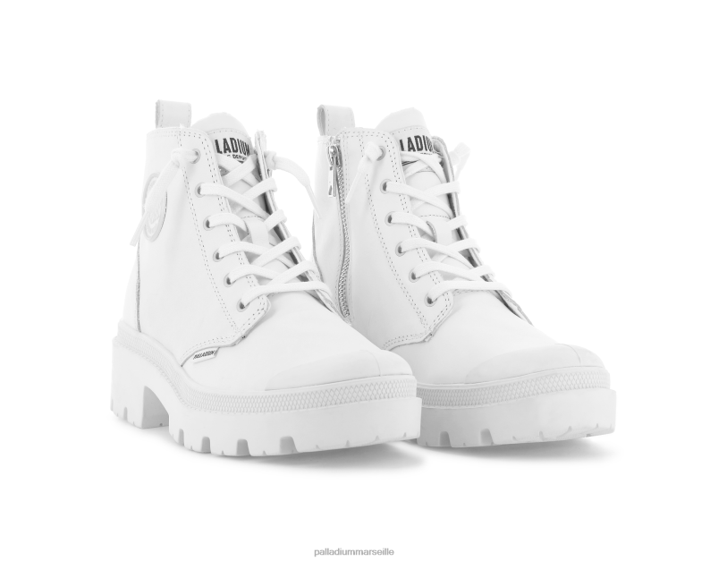 femmes cuir pallabase PJVRJ262 Palladium blanc bottes