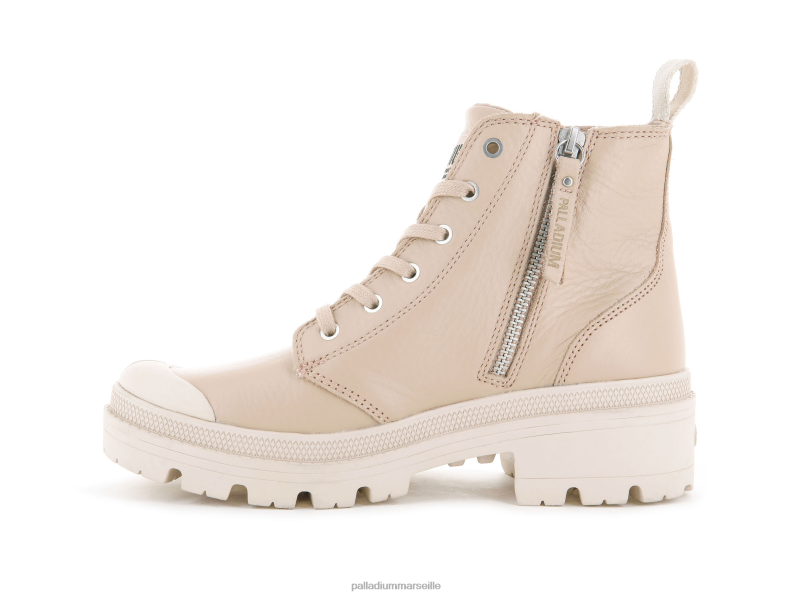 femmes cuir pallabase PJVRJ277 Palladium kaki clair bottes