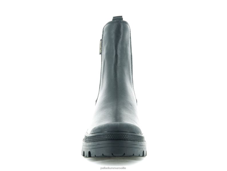femmes cuir pallabase chelsea PJVRJ234 Palladium noir bottes