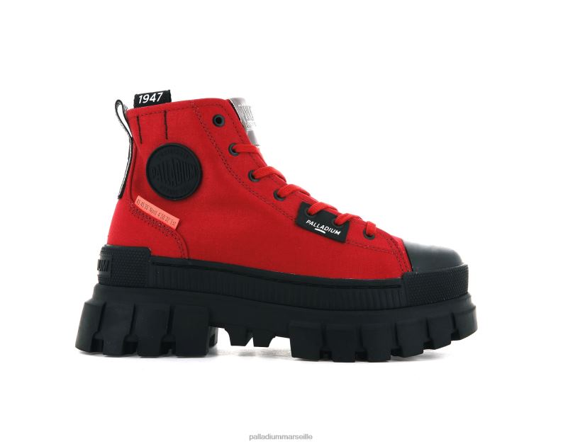femmes révolte salut tx PJVRJ251 Palladium salsa rouge bottes