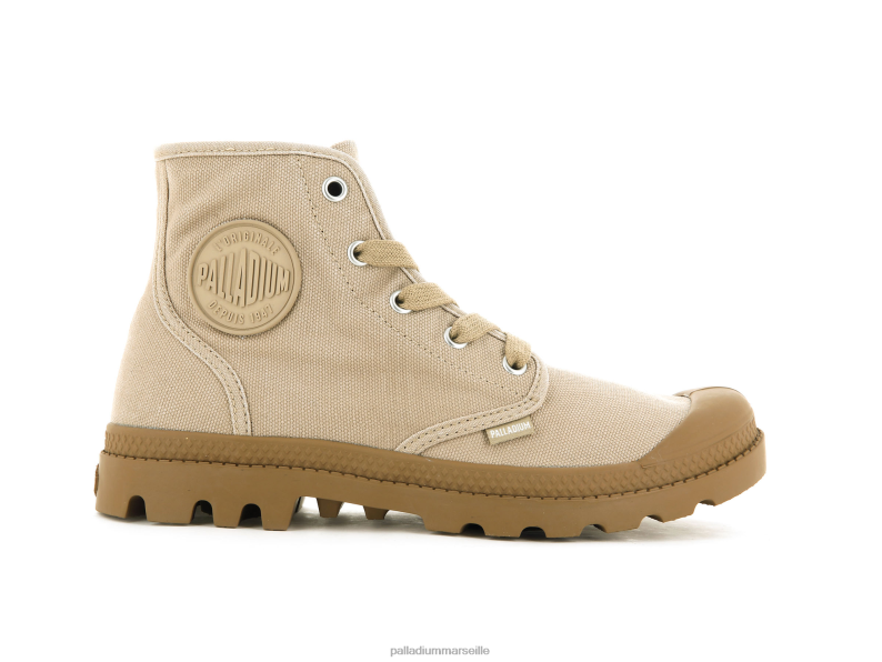 femmes wopampa salut PJVRJ225 Palladium caramel bottes