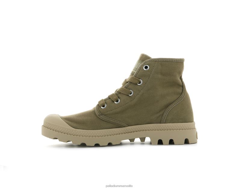 femmes wopampa salut PJVRJ255 Palladium olive/gingembre bottes