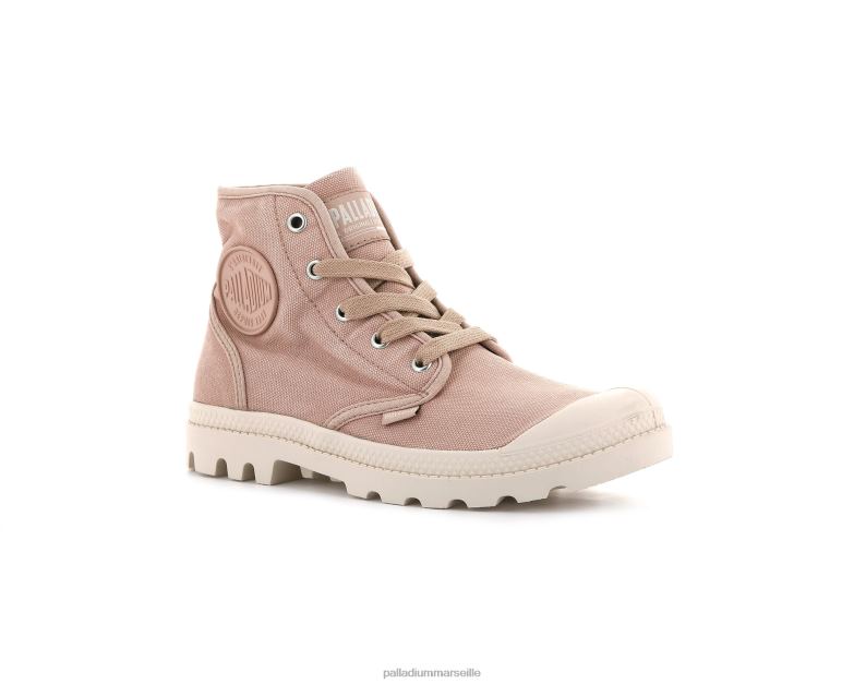 femmes wopampa salut PJVRJ256 Palladium brique rose bottes