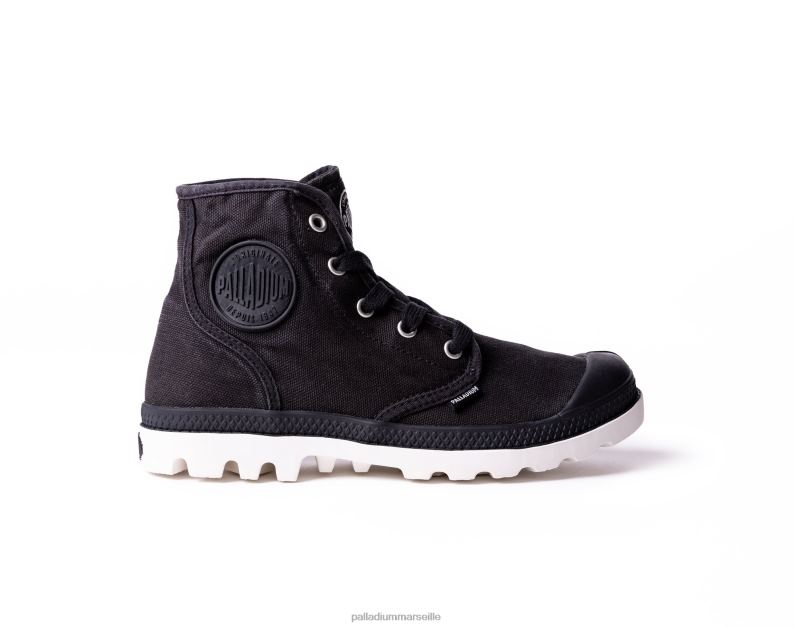 femmes wopampa salut PJVRJ267 Palladium noir/guimauve bottes