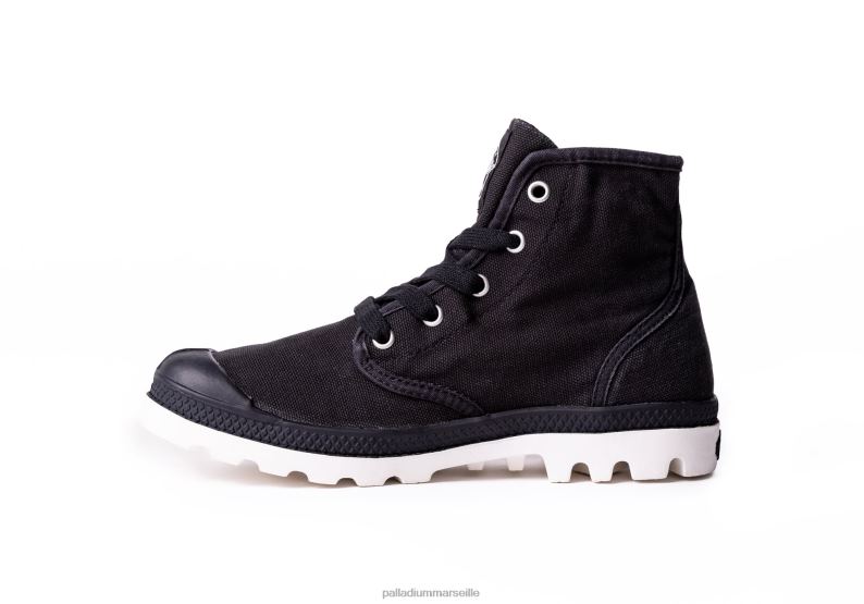 femmes wopampa salut PJVRJ267 Palladium noir/guimauve bottes