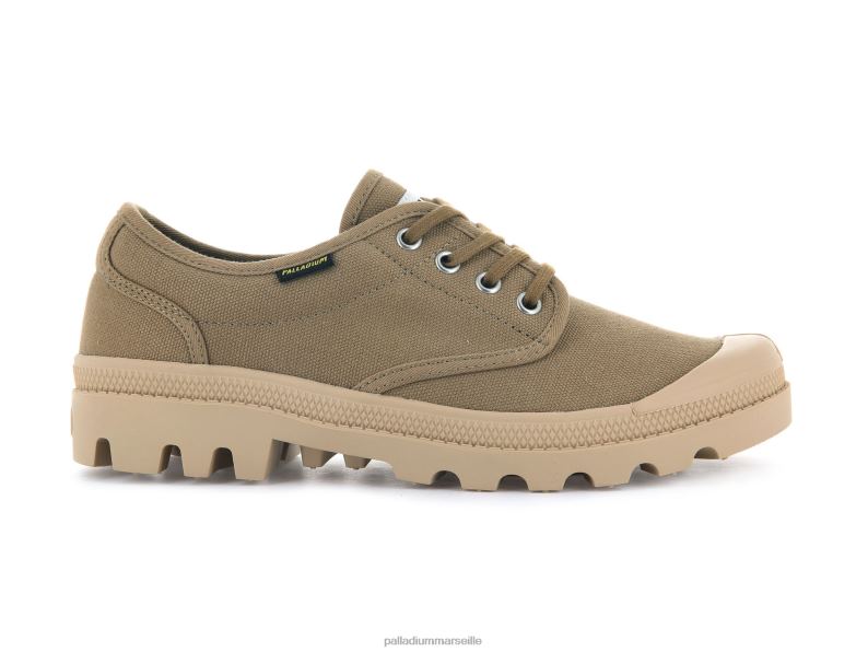 femmes wopallabrousse oxford PJVRJ321 Palladium olive chaussures