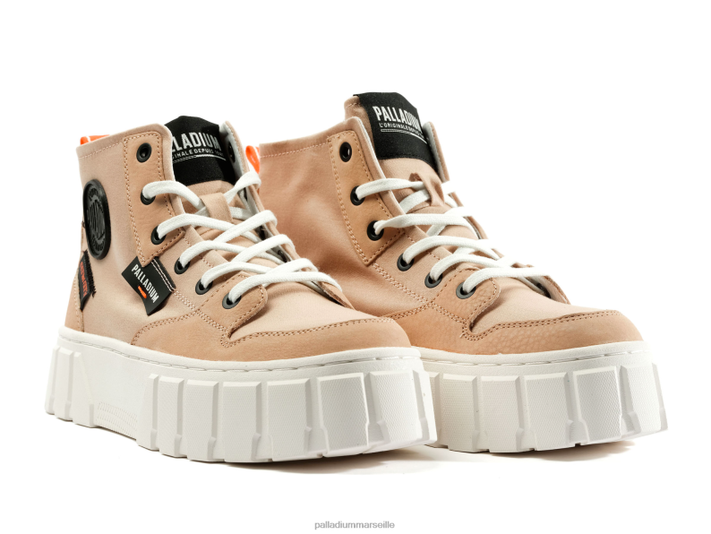 femmes pallatower salut PJVRJ287 Palladium poussière nue chaussures