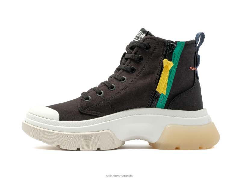 femmes pallawave mi métro PJVRJ282 Palladium noir chaussures