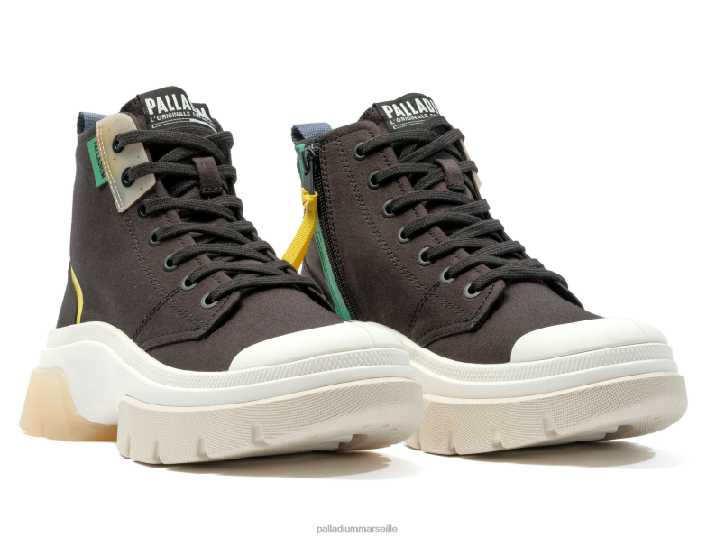 femmes pallawave mi métro PJVRJ282 Palladium noir chaussures