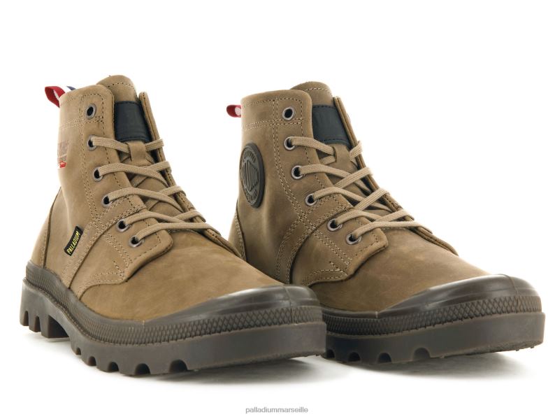 unisexe cuir pallabrousse 75e PJVRJ26 Palladium brun os bottes