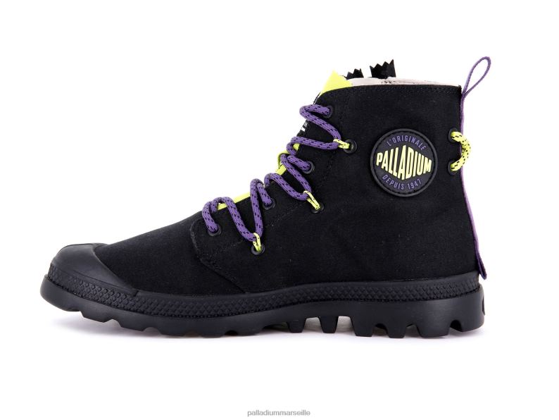 unisexe pampa lite dentelle PJVRJ41 Palladium noir/citron vert bottes